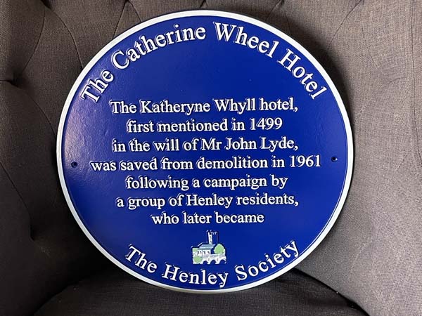 Catherine Wheel Blue Plaque